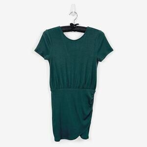 Lovers and Friends Jenner Mini Dress Small Forest Green Minimalist Clean Girl